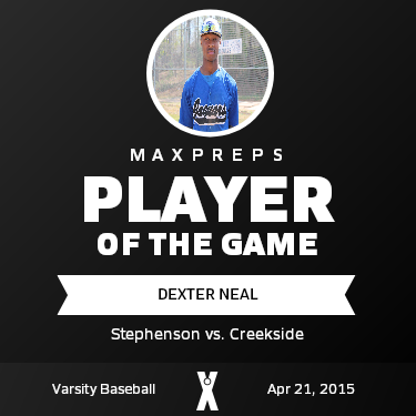 #13 Dexter Neal Player of the Game badge