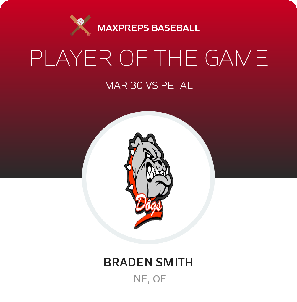 #9 Braden Smith Player of the Game badge