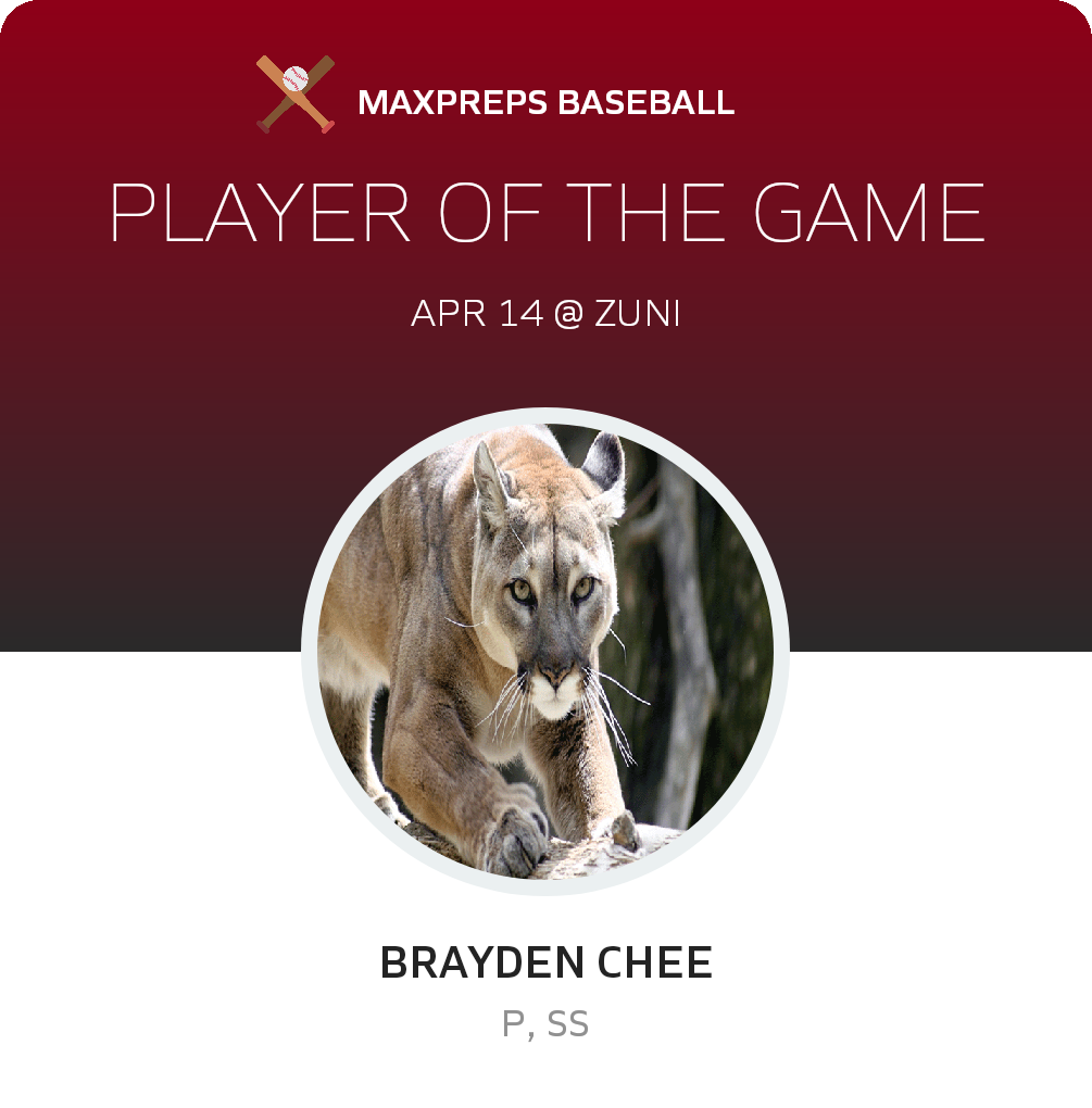 #42 Brayden Chee Player of the Game badge