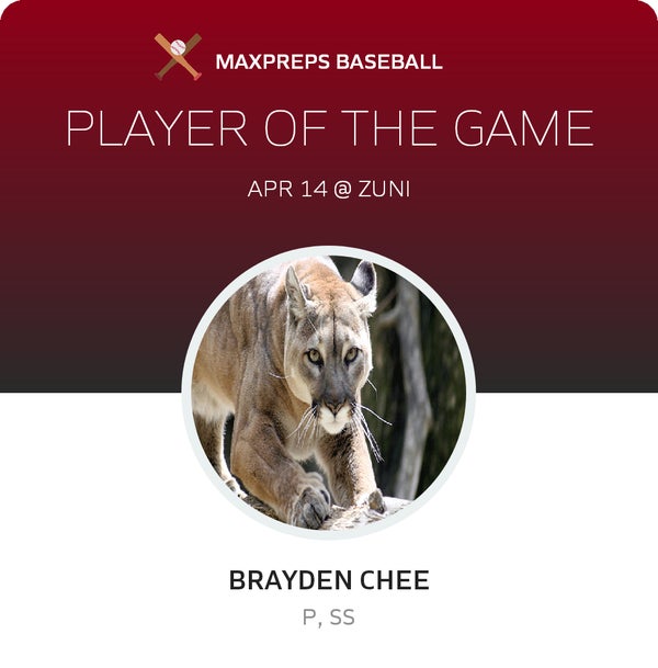 #42 Brayden Chee Player of the Game badge