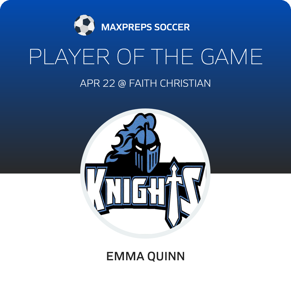 #14 Emma Quinn Player of the Game badge