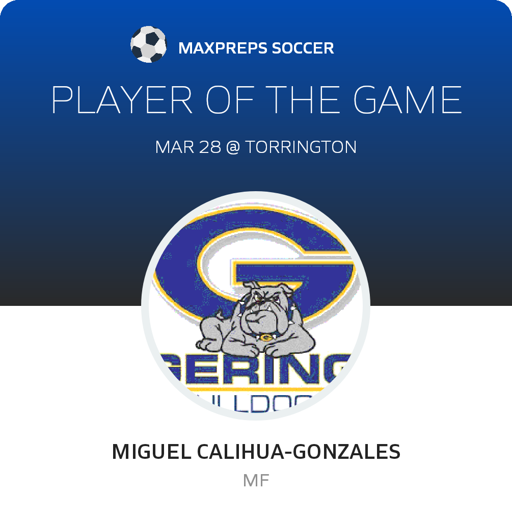 #19 M. Calihua-Gonzales Player of the Game badge