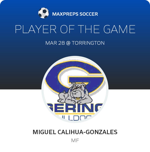 #19 M. Calihua-Gonzales Player of the Game badge