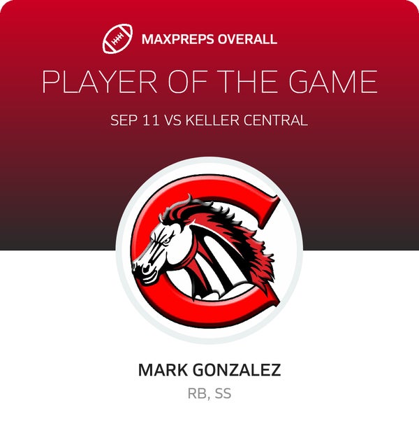 #5 Mark Gonzalez Player of the Game badge