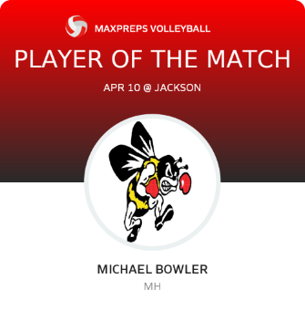 #9 Michael Bowler Player of the Game badge