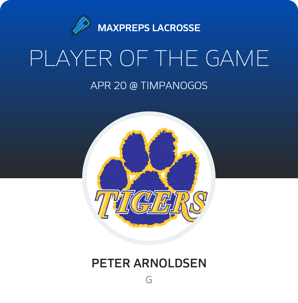 #10 Peter Arnoldsen Player of the Game badge