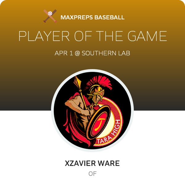 Xzavier Ware Player of the Game badge