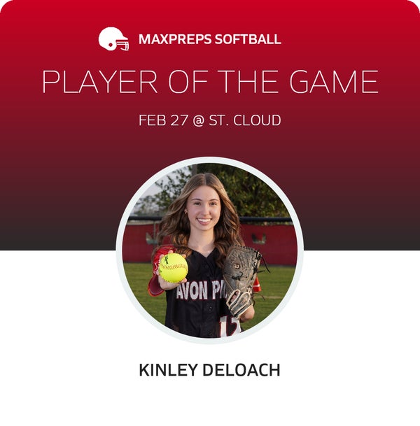 #12 Kinley DeLoach Player of the Game badge