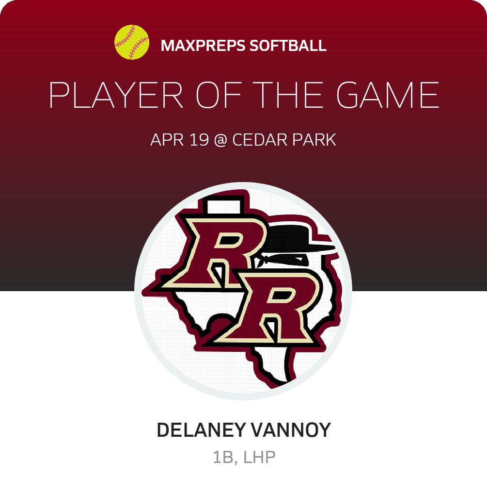 #7 Delaney Vannoy Player of the Game badge