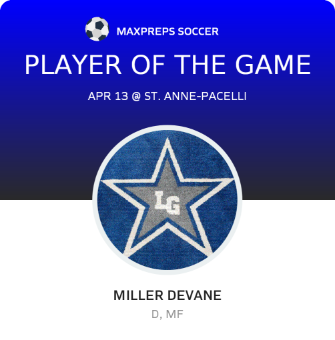 #4 Miller DeVane Player of the Game badge