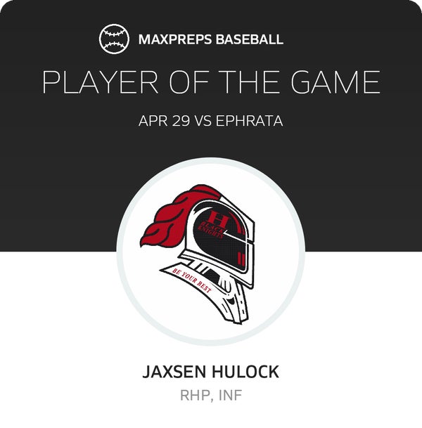 #22 Jaxsen Hulock Player of the Game badge