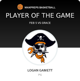 #2 Logan Gamett Player of the Game badge