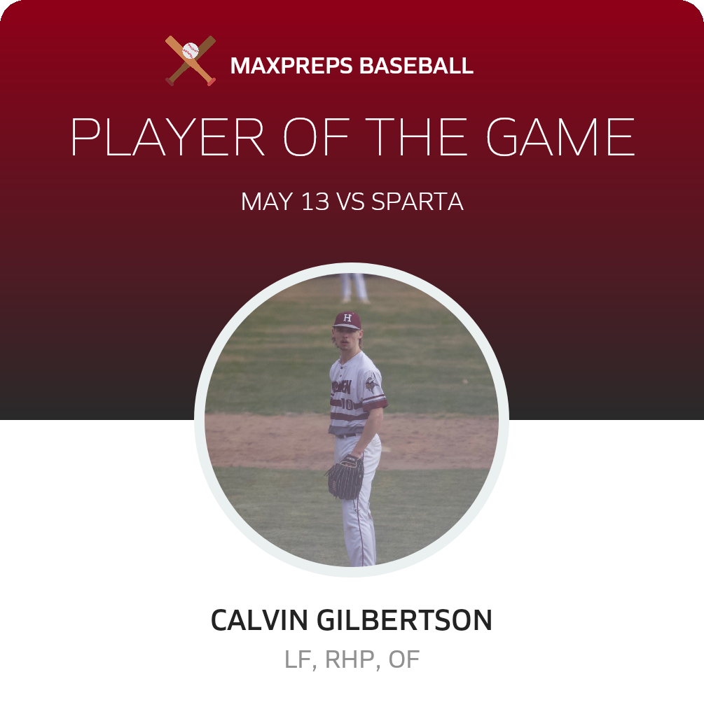 #10 Calvin Gilbertson Player of the Game badge