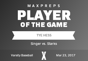 #15 TYE HESS Player of the Game badge