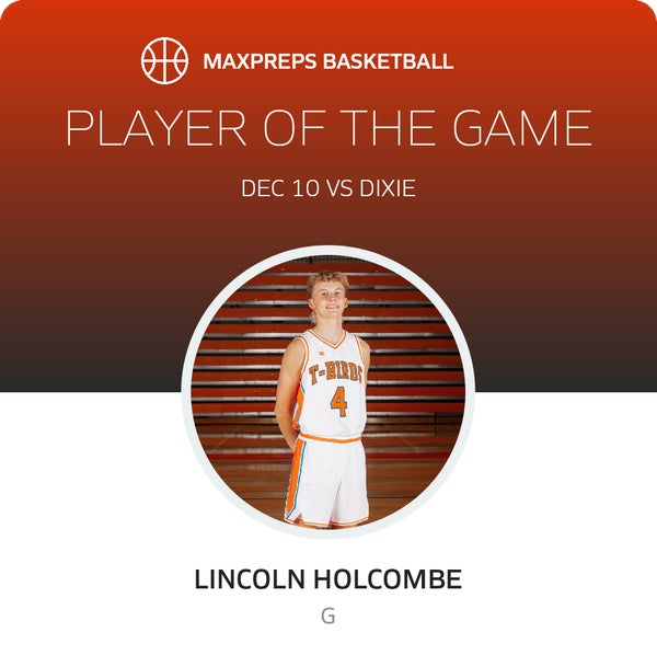 #4 Lincoln Holcombe Player of the Game badge