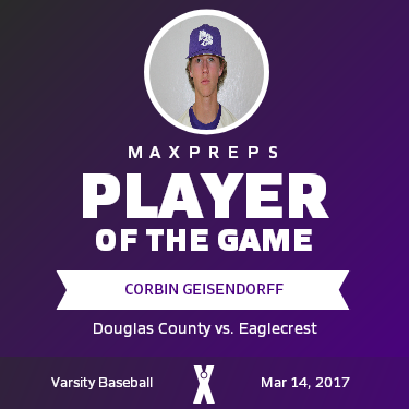 #15 Corbin Geisendorff Player of the Game badge