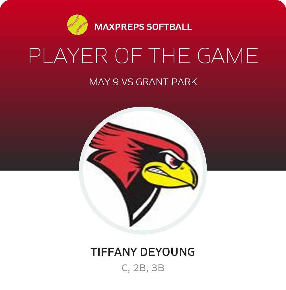 #13 Tiffany DeYoung Player of the Game badge