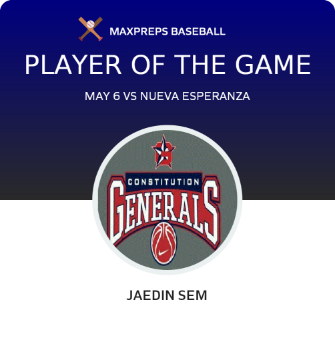 Jaedin Sem Player of the Game badge