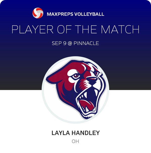 #12 Layla Handley Player of the Game badge