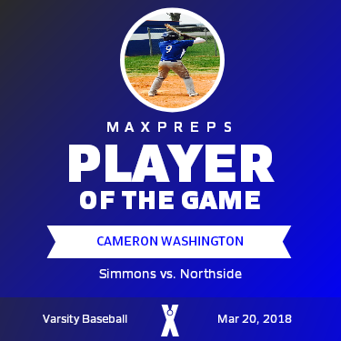 #9 Cameron Washington Player of the Game badge