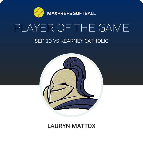 #13 Lauryn Mattox Player of the Game badge