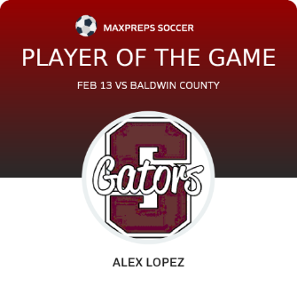#17 Alex Lopez Player of the Game badge