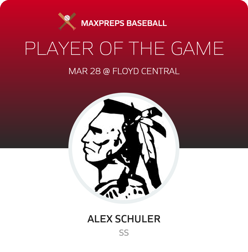 #2 Alex Schuler Player of the Game badge