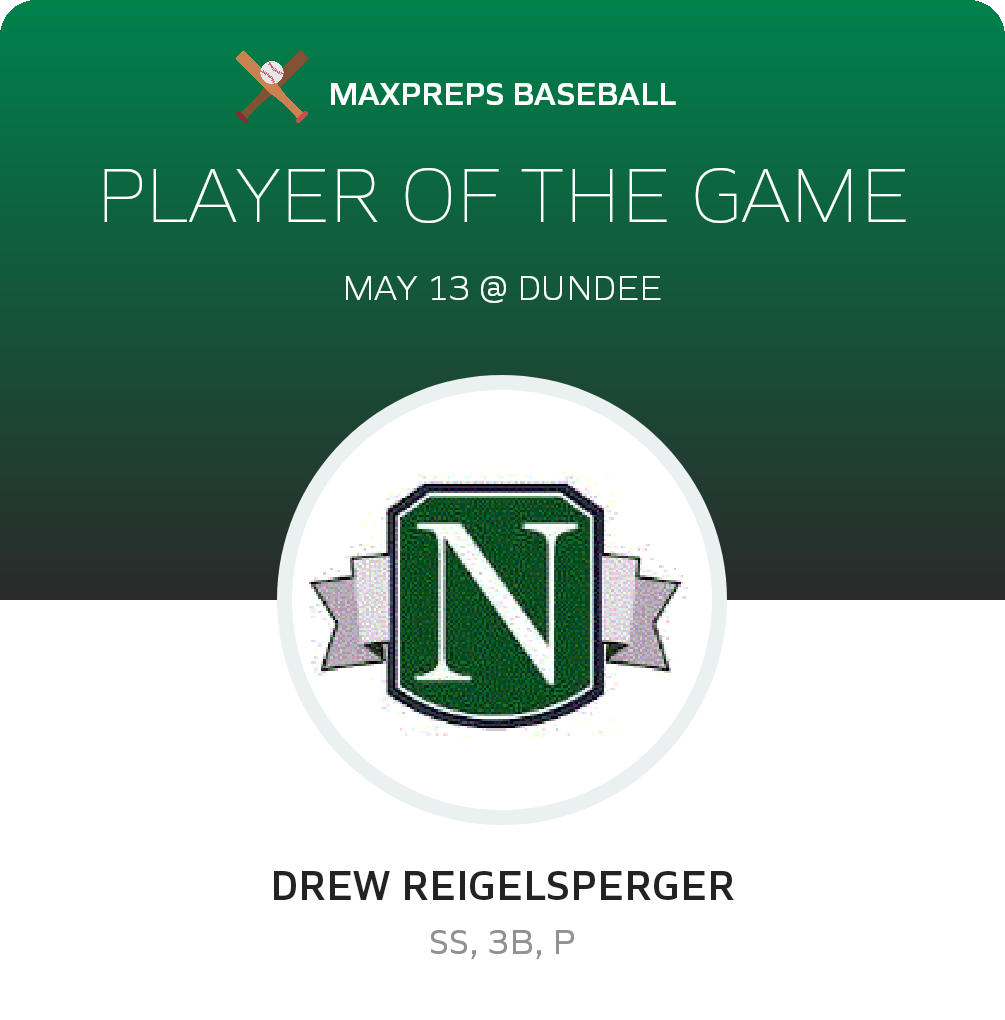 #14 Drew Reigelsperger Player of the Game badge