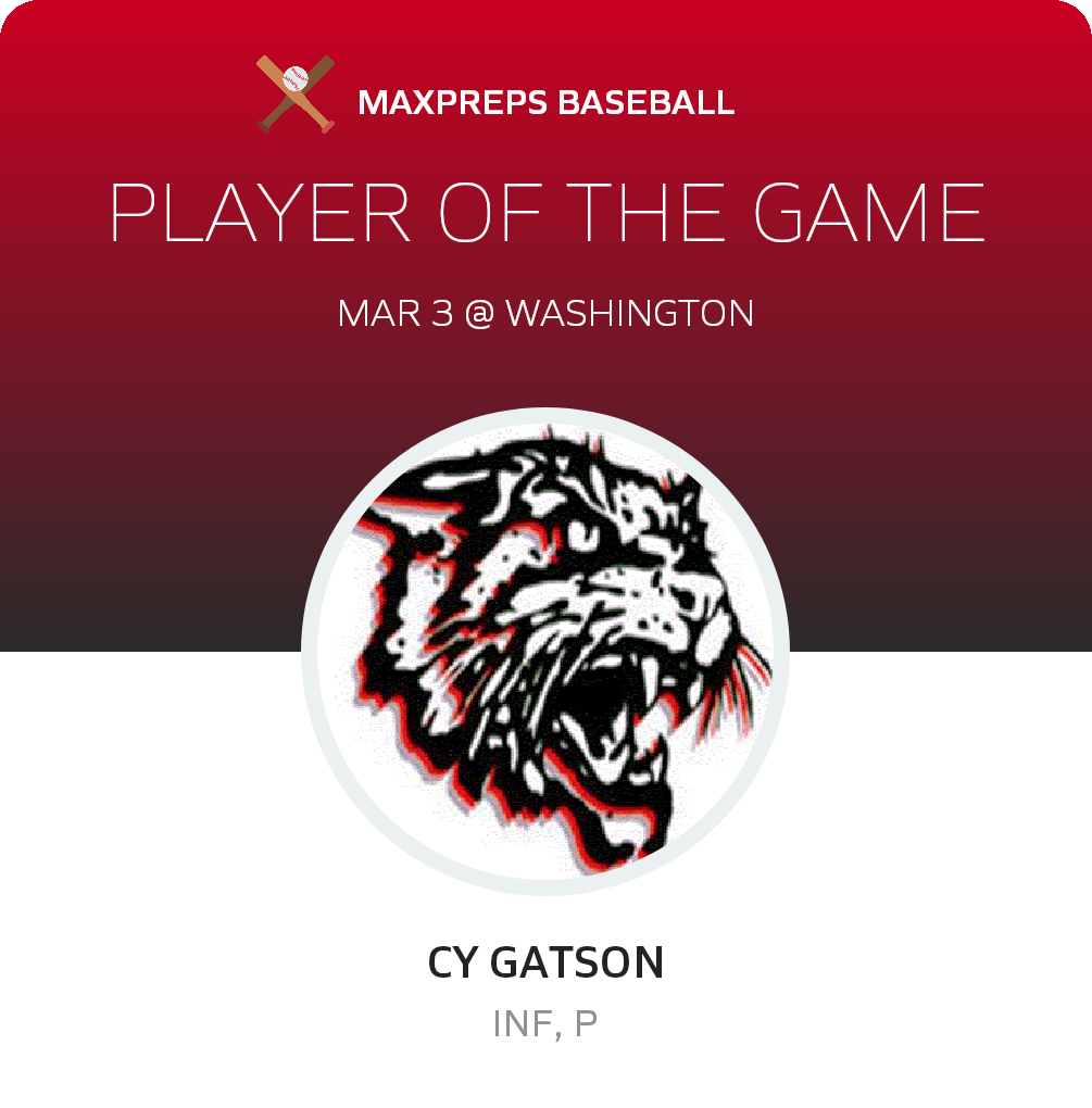 #7 Cy Gatson Player of the Game badge