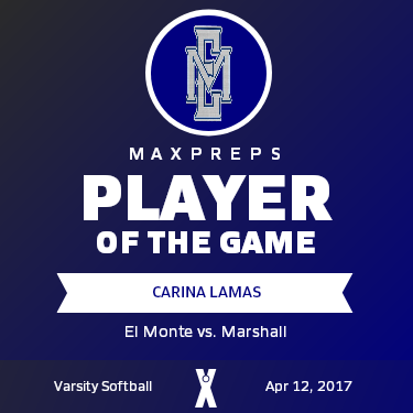 #3 Carina Lamas Player of the Game badge