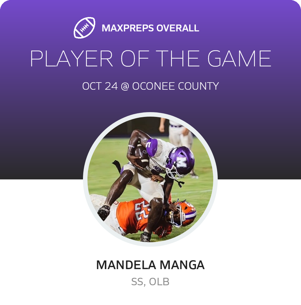 #5 Mandela Manga Player of the Game badge