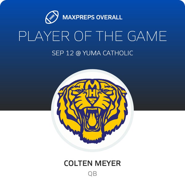 #16 Colten Meyer Player of the Game badge