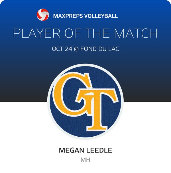 #13 Megan Leedle Player of the Game badge