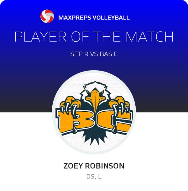 #4 Zoey Robinson Player of the Game badge