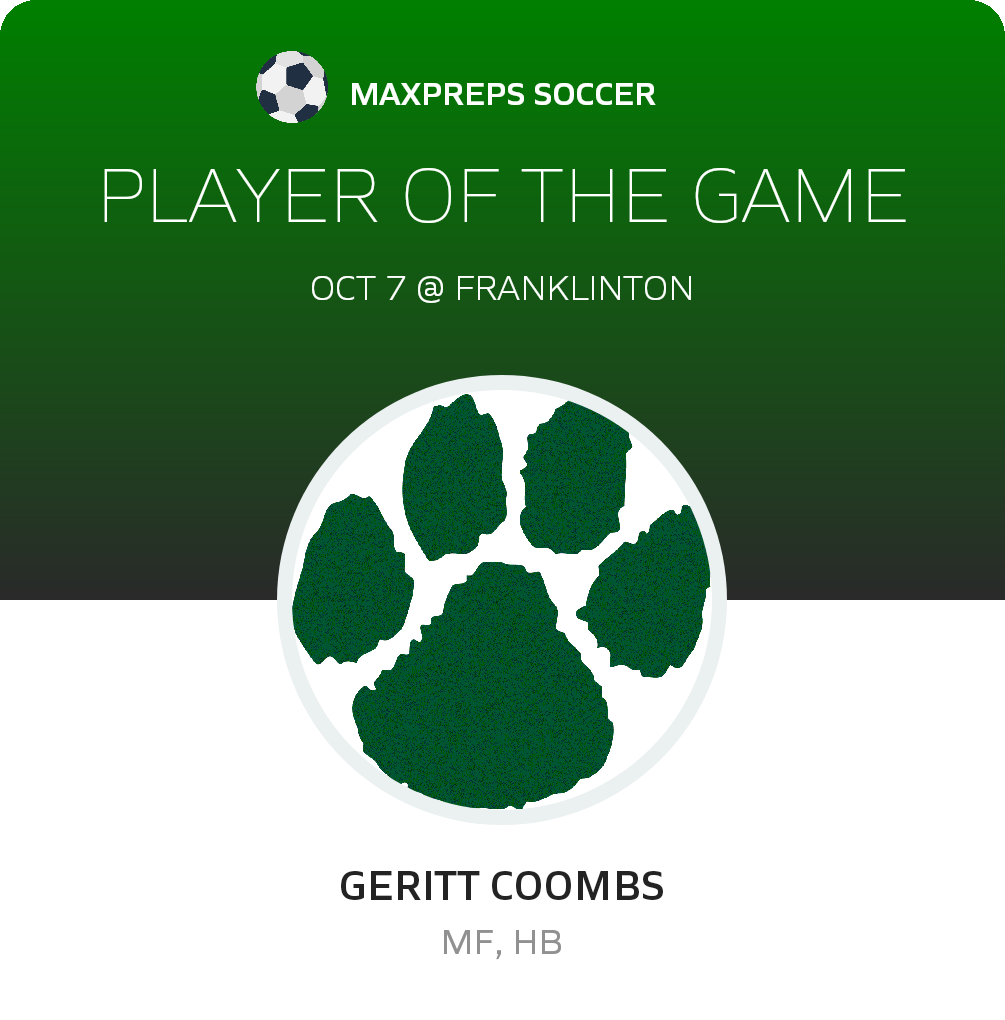 #3 Geritt Coombs Player of the Game badge