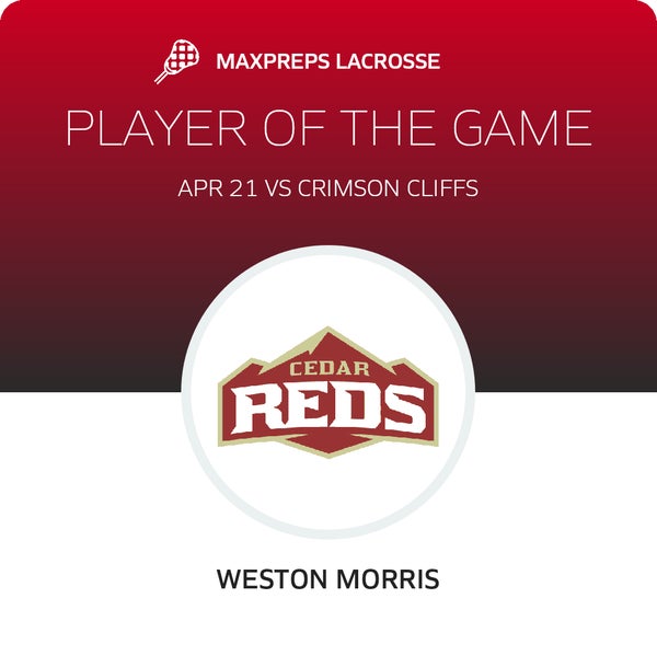 #21 Weston Morris Player of the Game badge