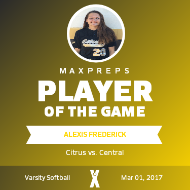 #20 Alexis Frederick Player of the Game badge