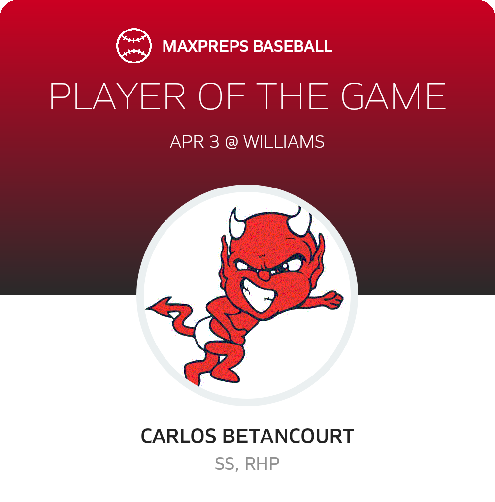 #9 Carlos Betancourt Player of the Game badge