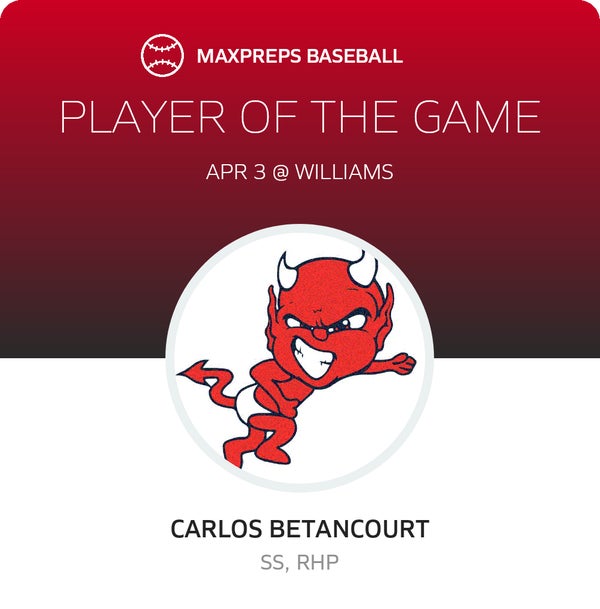 #9 Carlos Betancourt Player of the Game badge