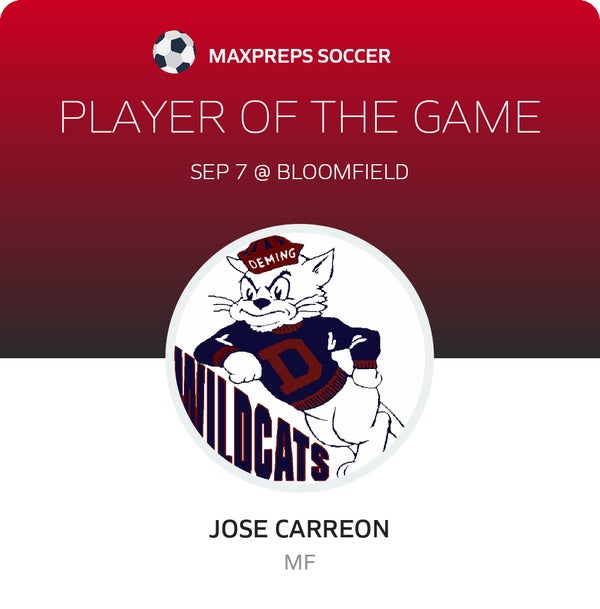 #8 Jose Carreon Player of the Game badge