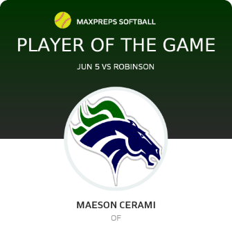 #6 Maeson Cerami Player of the Game badge