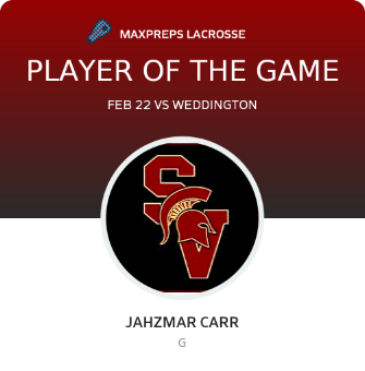 Jahzmar Carr Player of the Game badge
