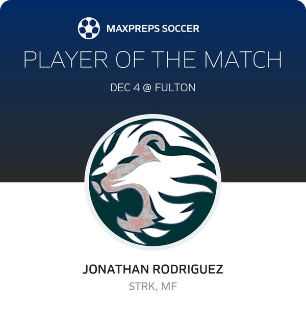 #10 Jonathan Rodriguez Player of the Game badge