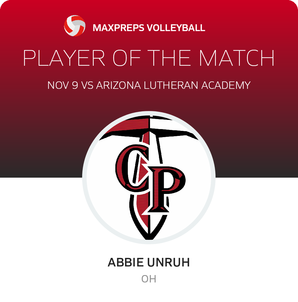 #6 Abbie Unruh Player of the Game badge