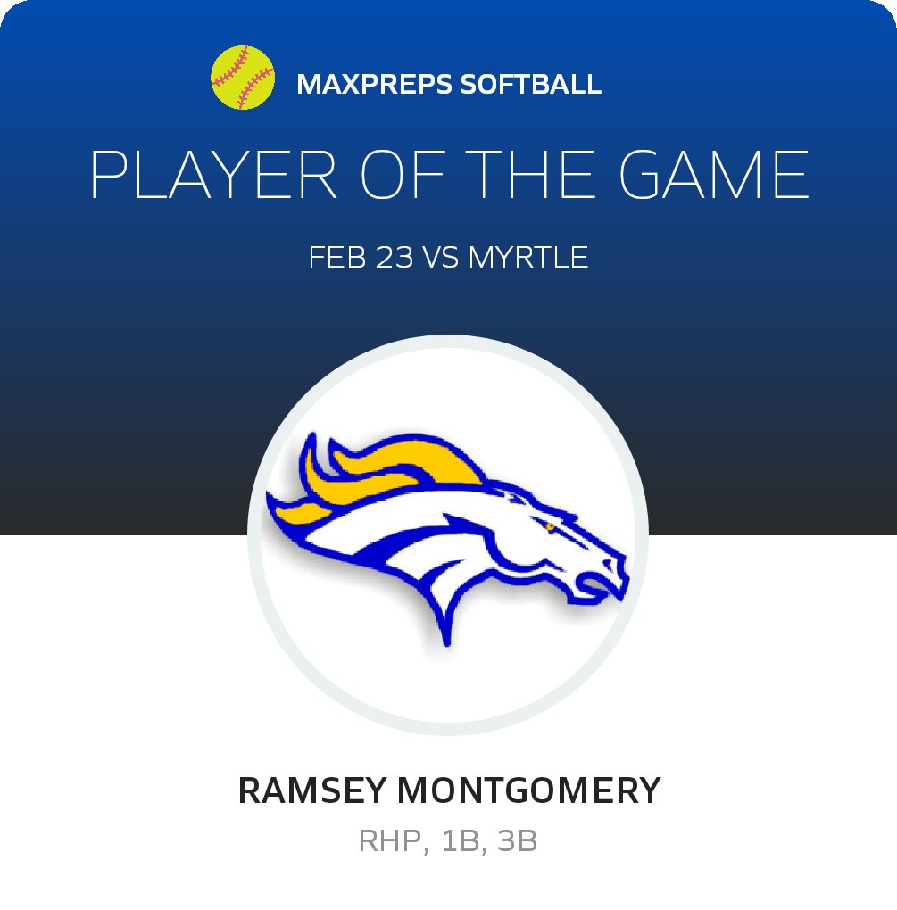 #23 Ramsey Montgomery Player of the Game badge