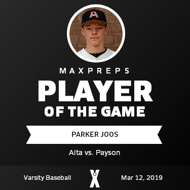 #20 Parker Joos Player of the Game badge