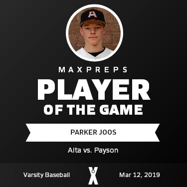 #20 Parker Joos Player of the Game badge
