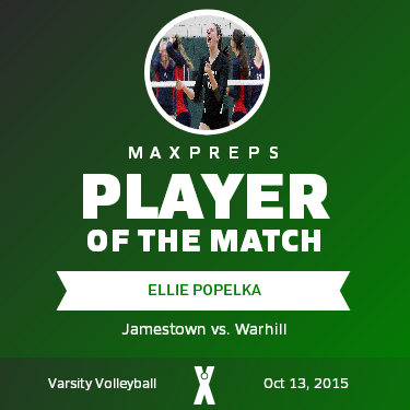 #8 Ellie Popelka Player of the Game badge