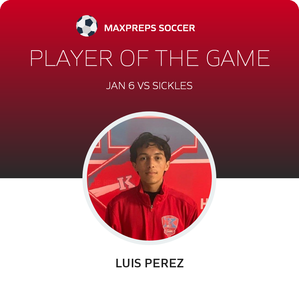 #8 Luis Perez Player of the Game badge