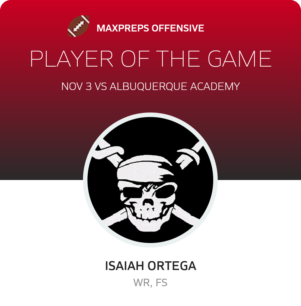 #21 Isaiah Ortega Player of the Game badge